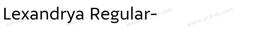 Lexandrya Regular字体转换